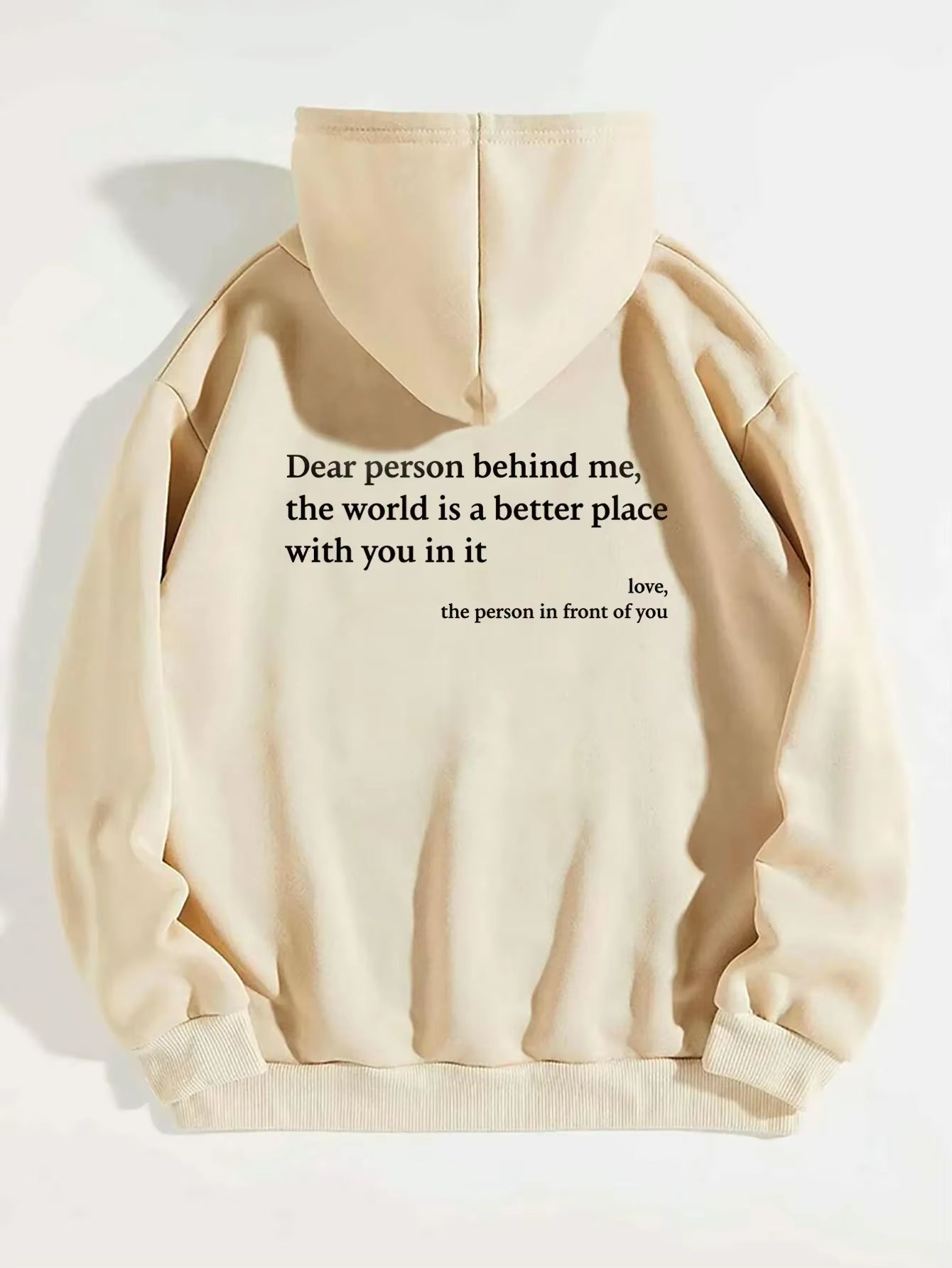 Autumn Y2K Hoodies Young Lady Printed Letter Dear Person behind Me Casual Oversized Hoodie Aesthetic Hoody Sweatshirt Tops